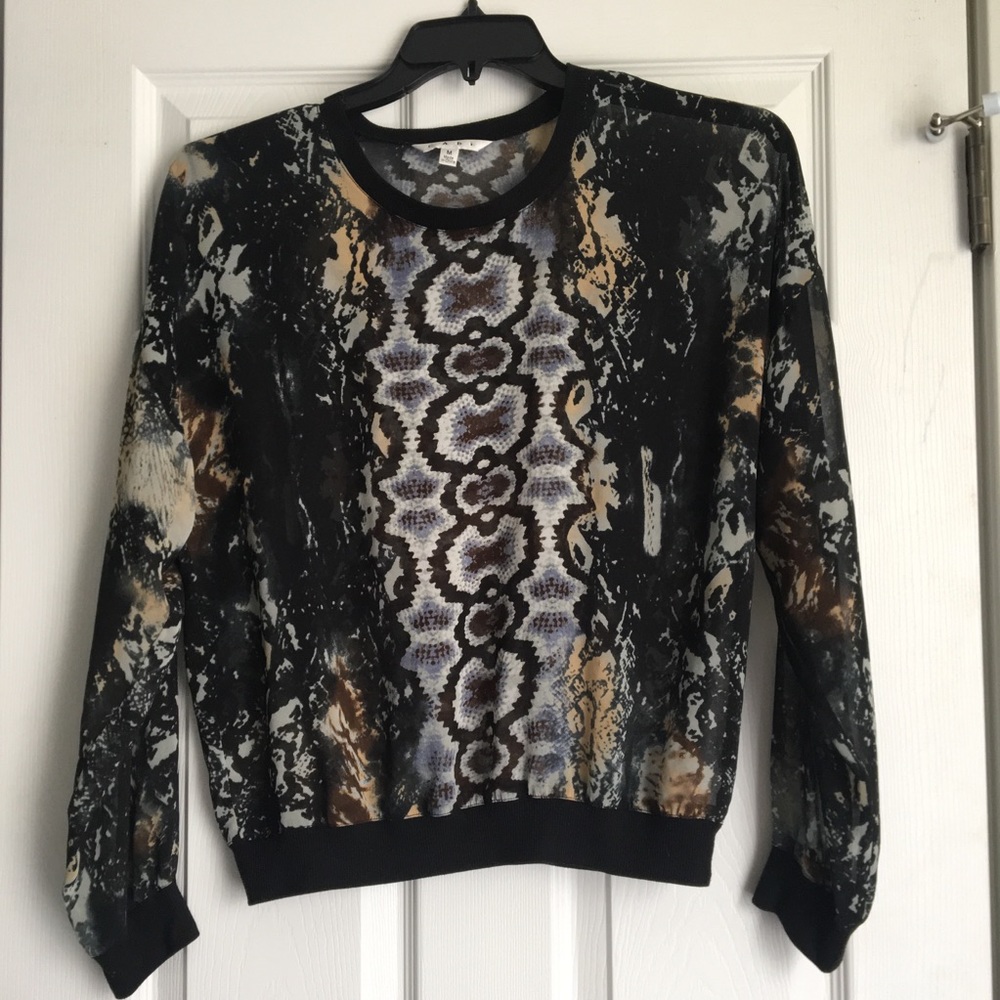 Cabi see-through print blouse